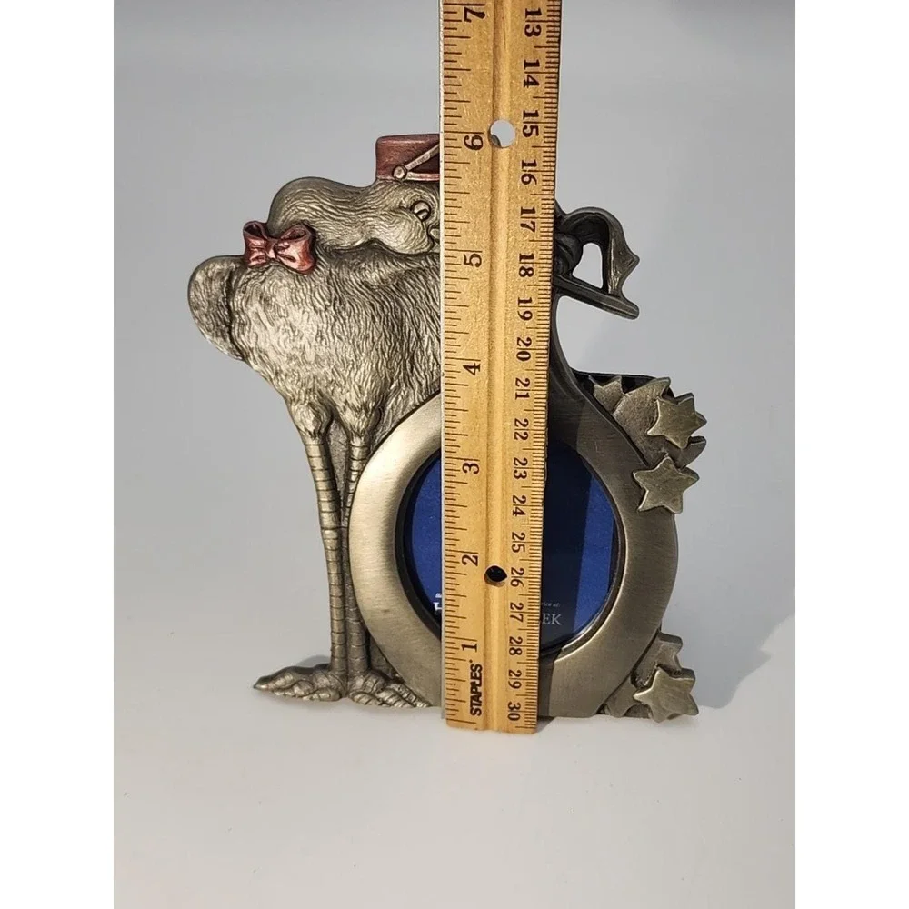 Hudson Creek fine‎ pewter baby girl Stork bird delivery frame for 2x2.5